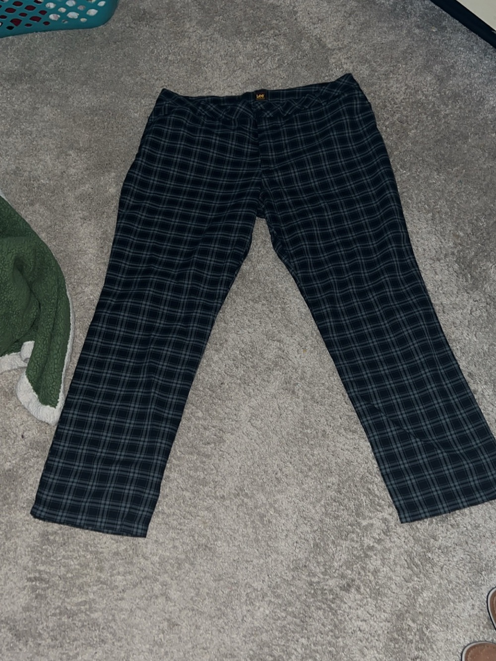 Lee Women's Straight Fit Plaid Pants Size 18M